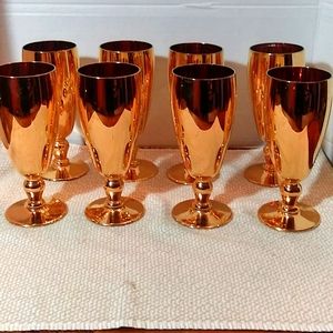 Gold Overlay Dipped Drinking Glass 8